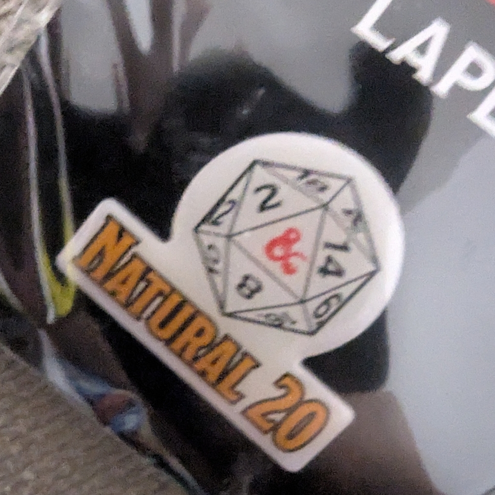 Dungeons & Dragons Role Playing Game D20 Sided Die Metal Enamel Pin